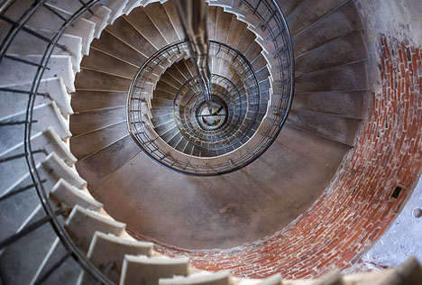 old-brick-stone-metal-spiral-staircase