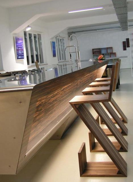 interiordesignet: Stylish Modern WoodandSteel Kitchen 