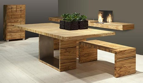 all-wood-modern-dining-room-table