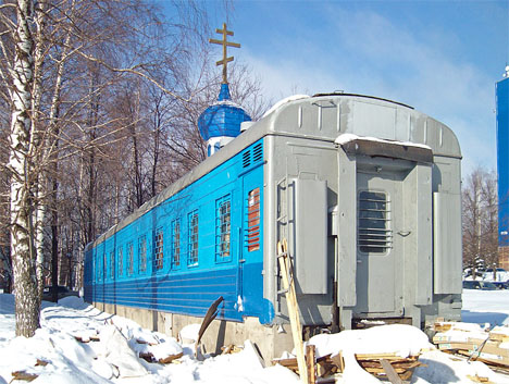 converted train car church