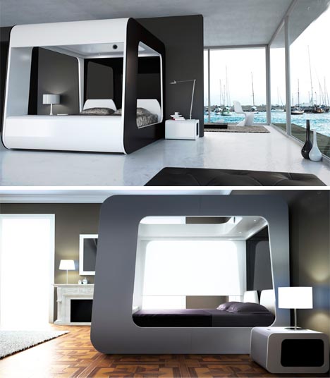 luxury multimedia tv bed design