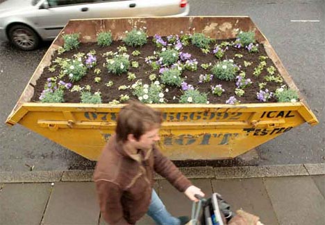 recycled urban guerrilla garden