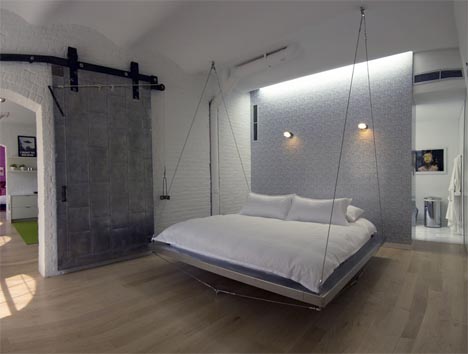hanging loft bed
