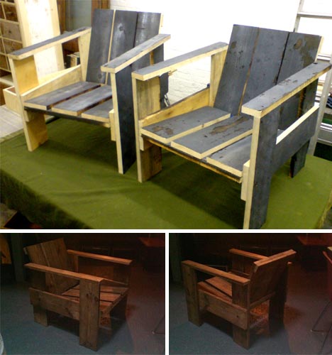 salve wood crate chairs