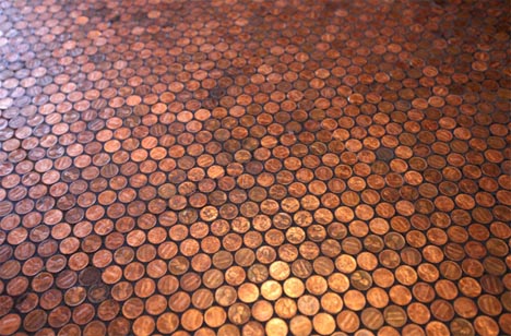 Cheap Luxury Diy Round Floor Tiles From Glazed Pennies Designs