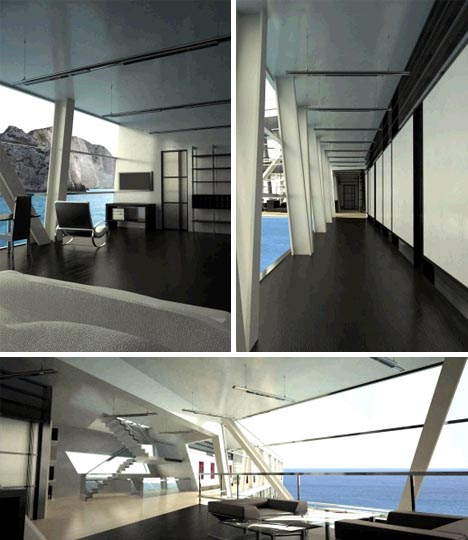 futuristic houseboat design idea