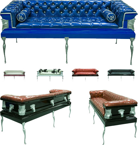 coffin couches and sofas