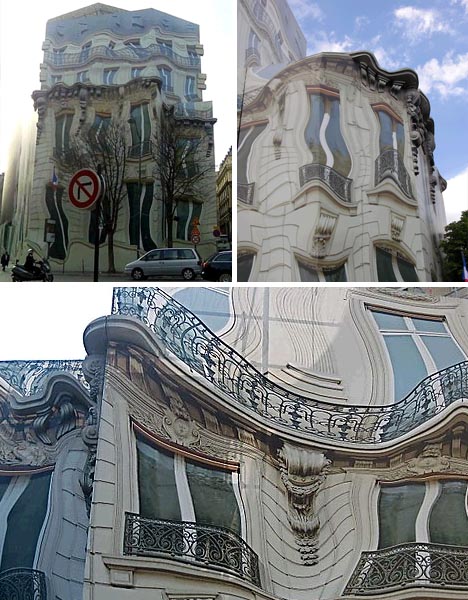 optical illusion building mural