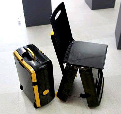 transforming chair suitcase