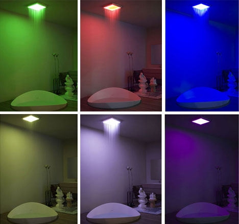 color changing ceiling shower