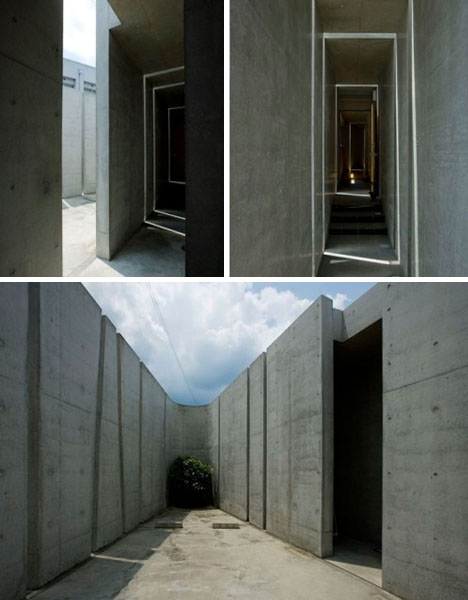 modern cast concrete walls