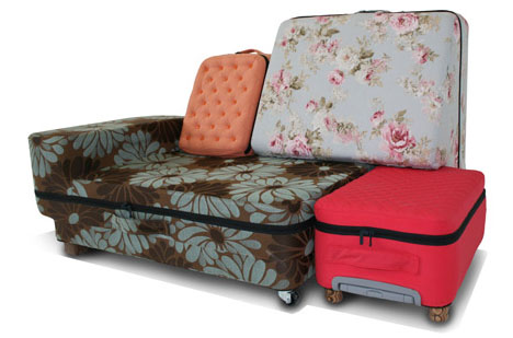 transforming suitcase sofa