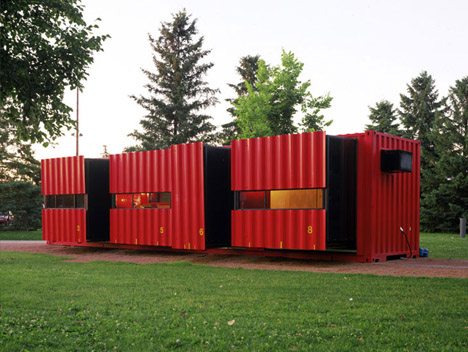 cargo container home exterior