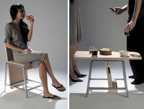 Fold Up Home Furniture Flip Flop Table Turns Into A Chair Designs Ideas On Dornob