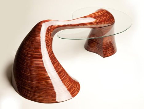 Wood Chairs on Wood Ply Curved Furniture