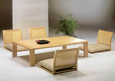 Floor Furnitures Japan Style Dining Room Tables Chairs