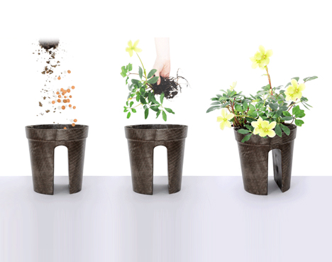 Side-Split Flower Pots Perfect for Rail-Hung Outdoor Plants