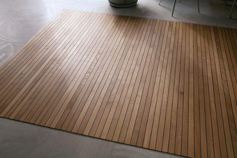 Roll Up Wooden Carpet Redefines Movable Floor Coverings Designs