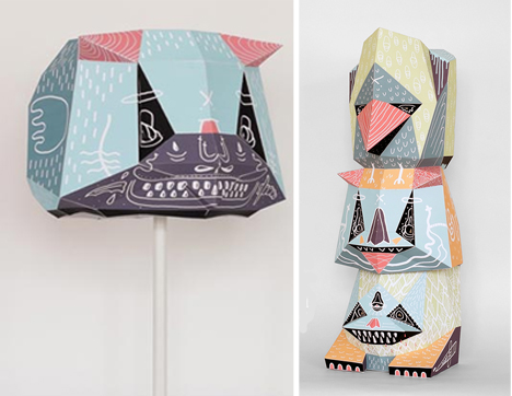 toy and totem pole poster lampshades
