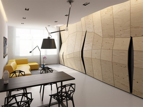 concept for wood partition wall