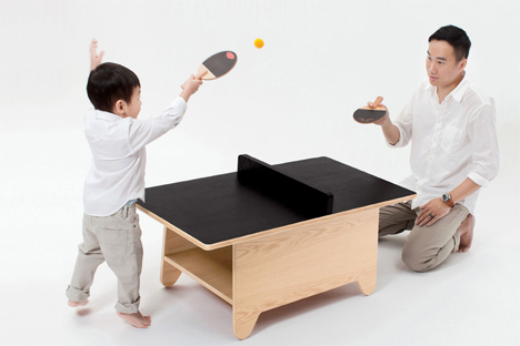 coffee table ping pong