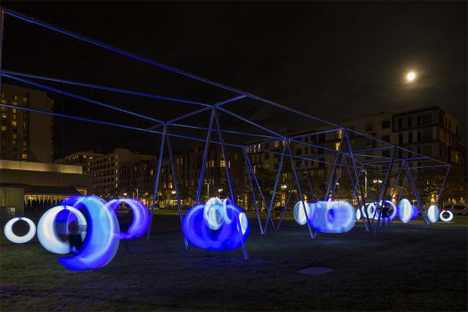 glowing swings installation boston