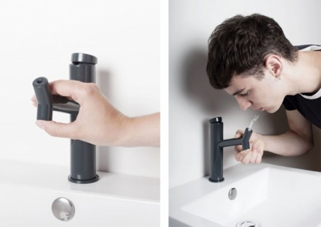 Clever Bathroom Faucet Doubles As A Drinking Fountain Designs