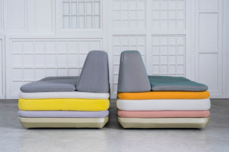 lounge chairs made of cushions