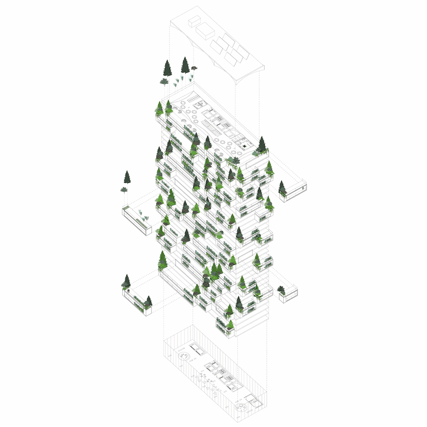 A rendering of “The Tower of the Cedars" in Lausanne