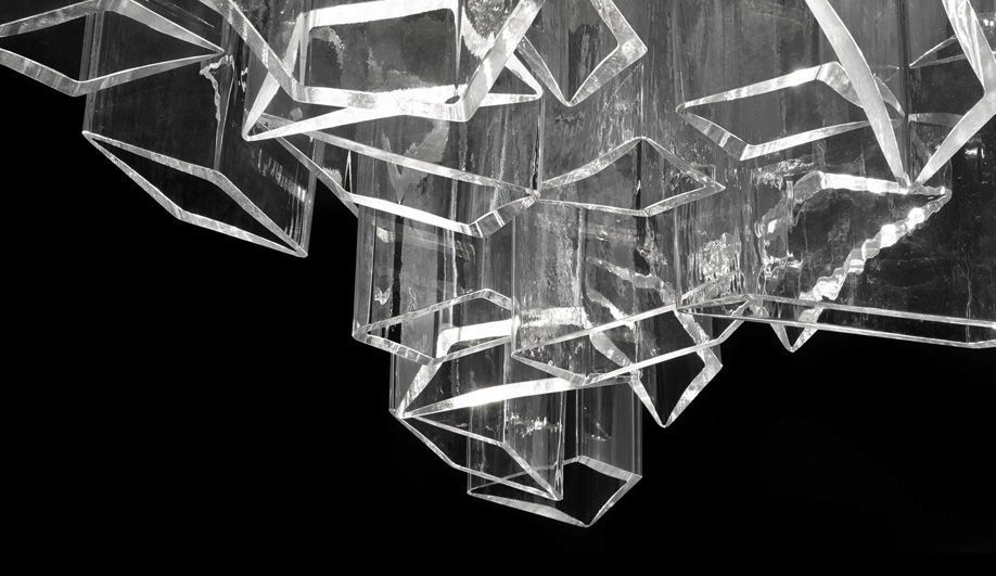 ice chandelier close-up