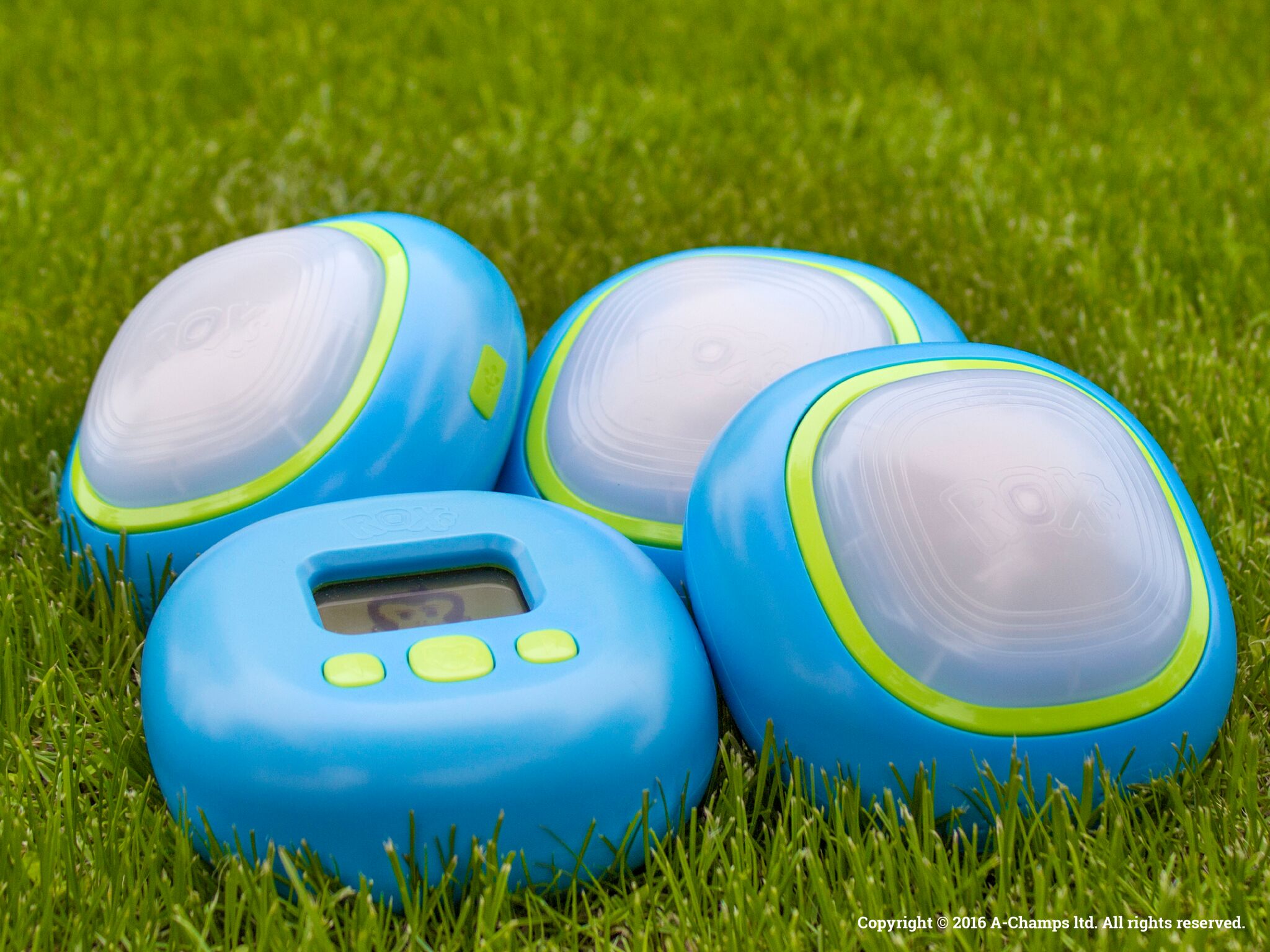 active gaming pods on grass