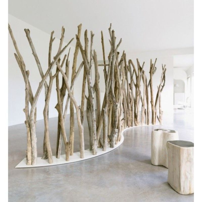 Bleu Nature driftwood room screen