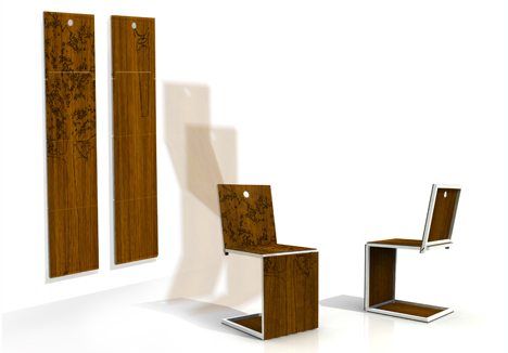 Wall Hanging Folds Up Into Space Saving, Wall Mounted Flip Up Chairs
