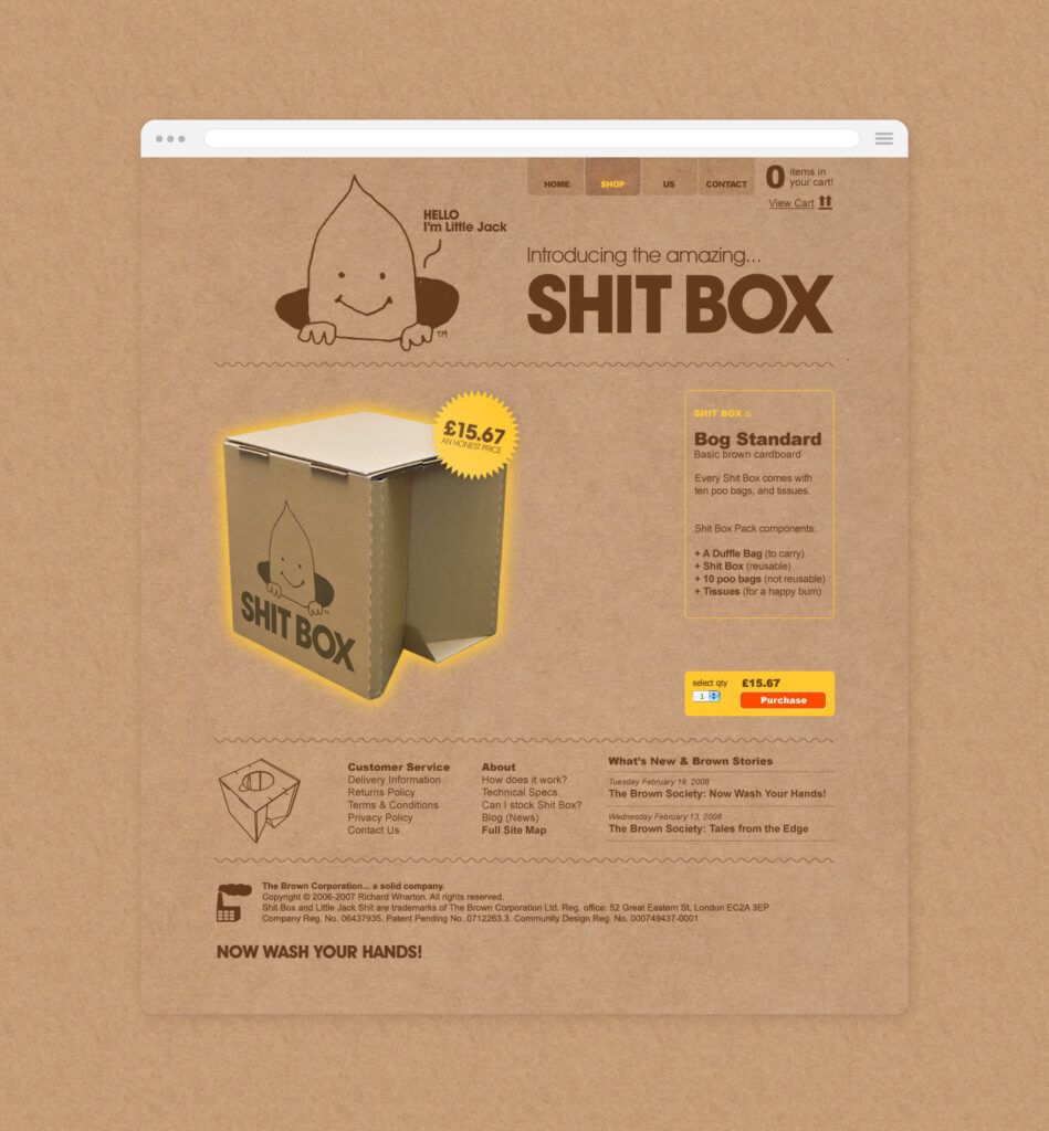 Brown Corporation Shit Box page