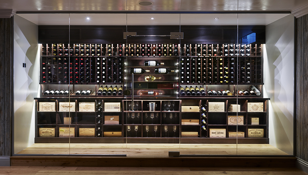 Wine cellars display