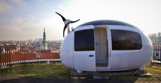 Ecocapsule on a roof