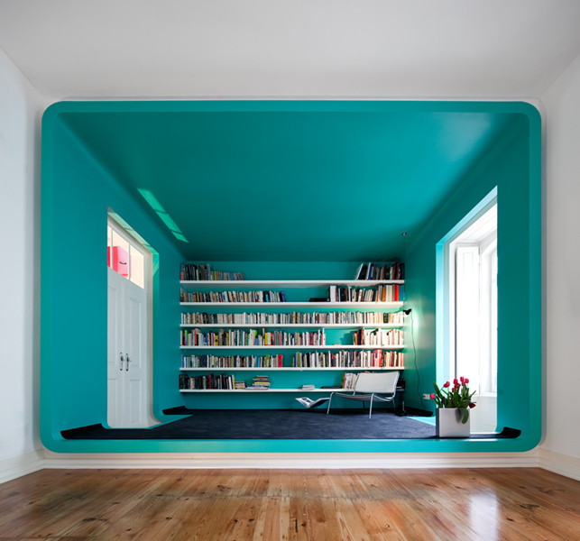 GMG House Pedro Gadanho turquoise library