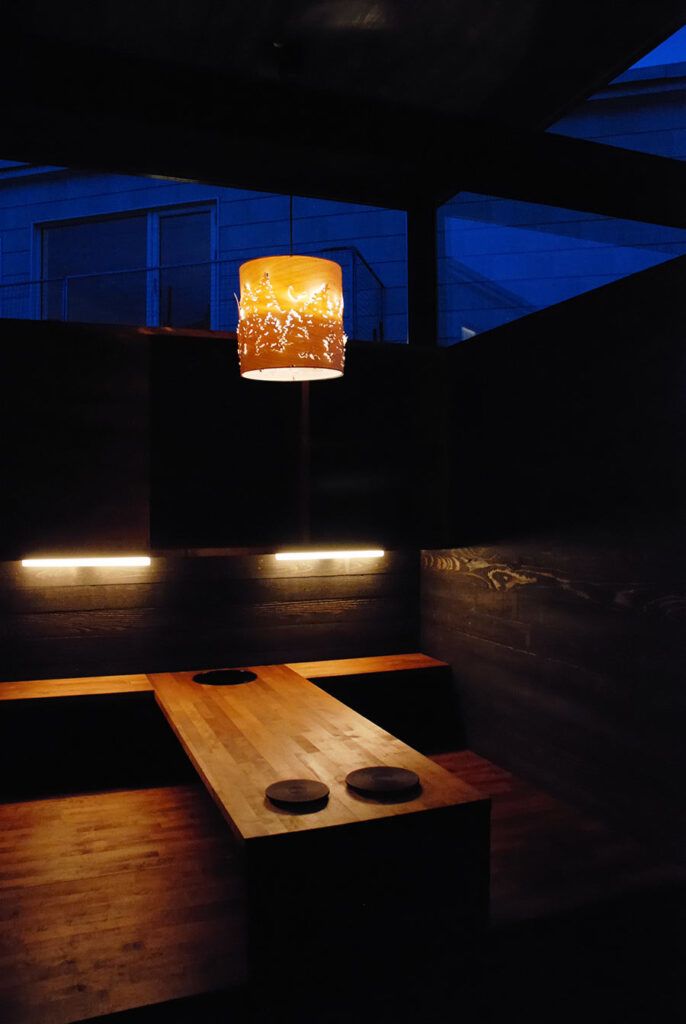 Metal home prefab BOXHOME interior lamp