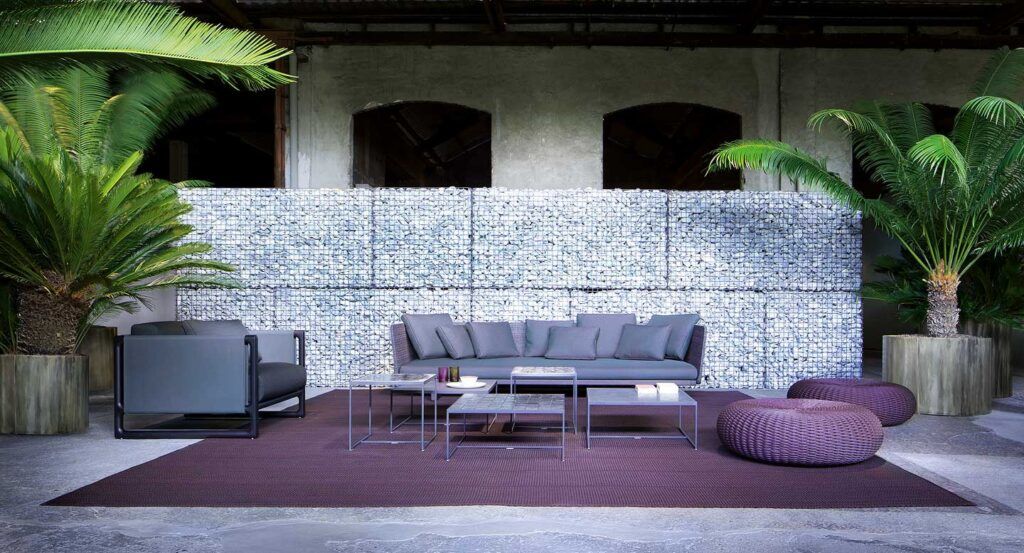 Paola Lenti concrete patio furniture stone