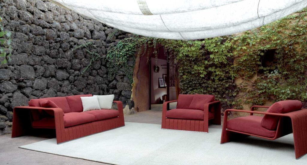 Paola Lenti modenr outdoor furniture sofas