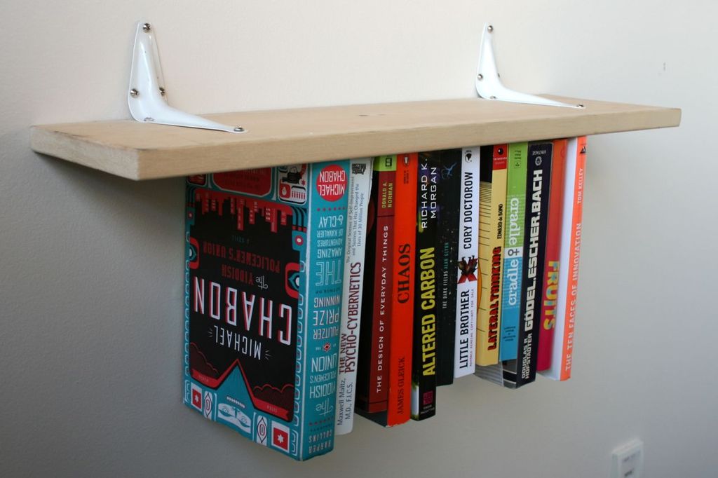 Diy Upside Down Bookshelf Designs, Upside Down Shelving Brackets