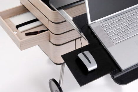 Unfolding transforming portable desk