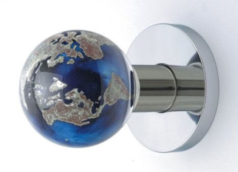 globe art glass doorknob