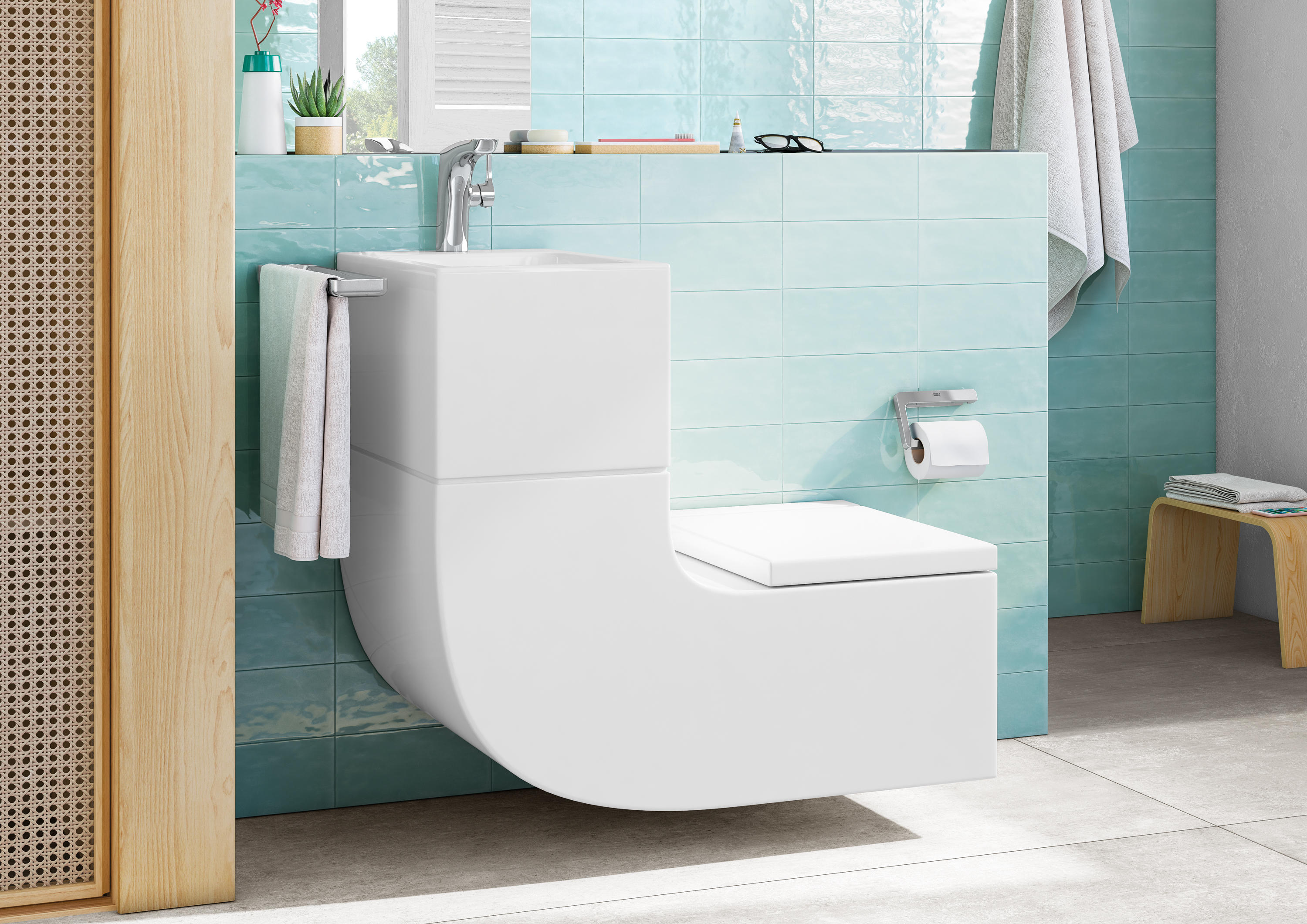 Compact toilet for small bathroom