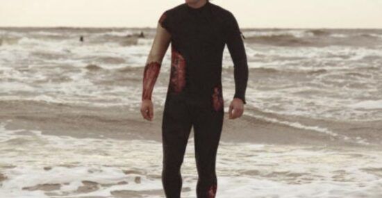 Shark attack wetsuit design