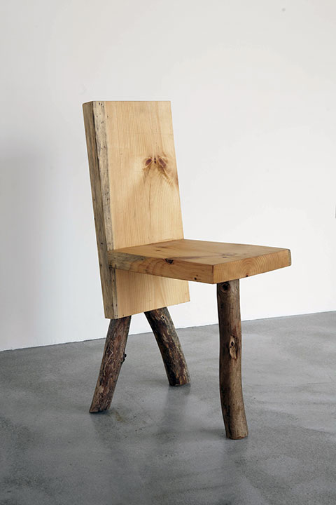 rustic wooden chair