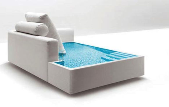 Weird water bed lounger