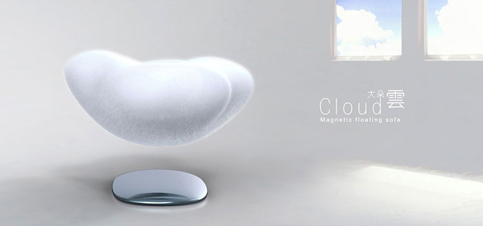 Floating cloud magnetic bed concept