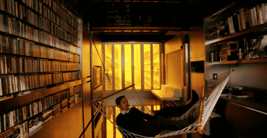 Gary Chang micro apartment hammock