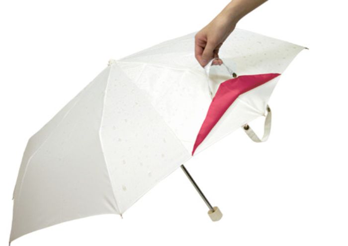 Inside-out umbrella design drip free